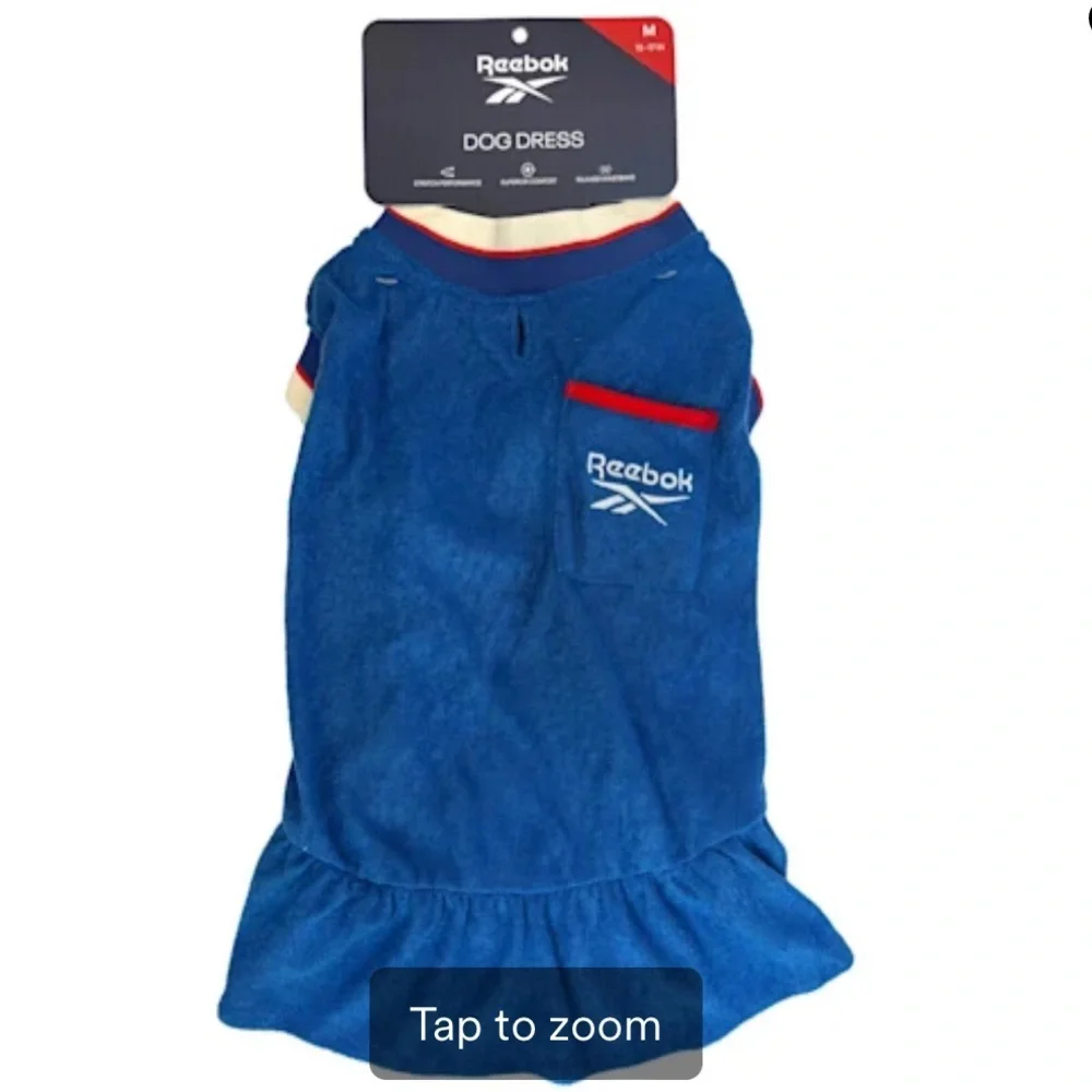 NWT Reebok Terry dog dress M